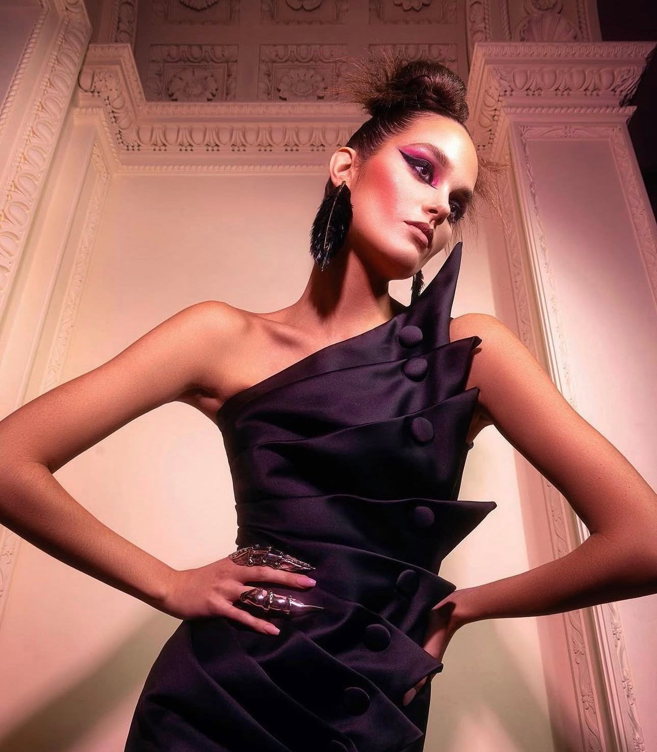High-fashion editorial makeup artistry